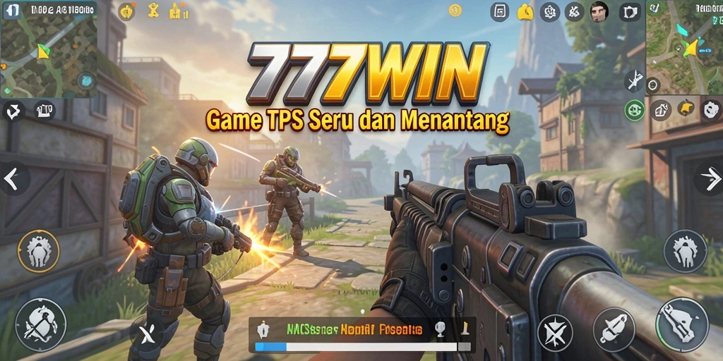 Tampilan seru dari gameplay 777WIN saat bertempur di arena TPS.