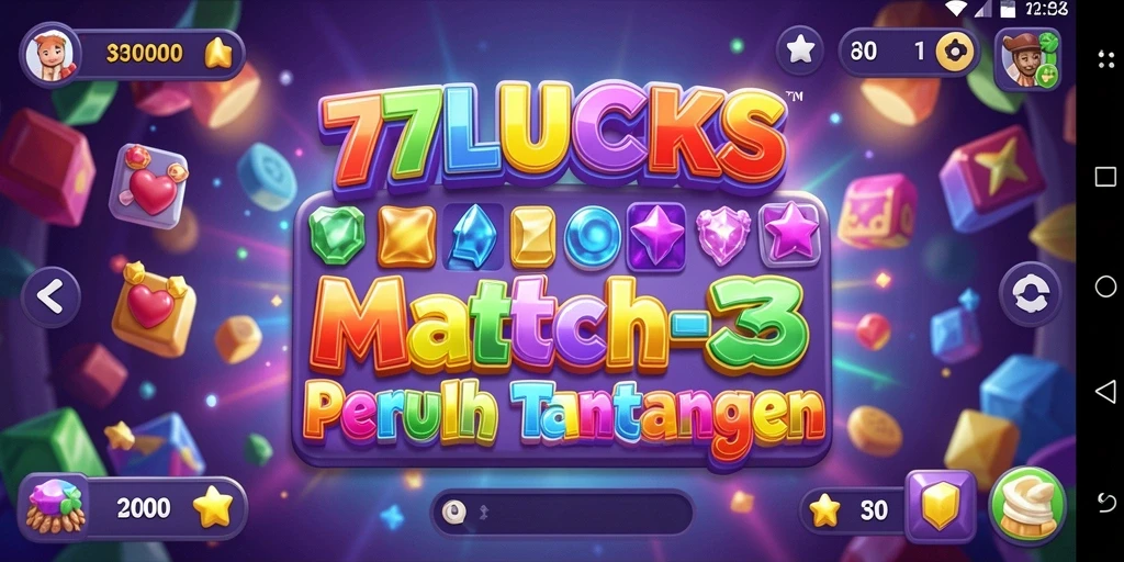 Tampilan gameplay 77LUCKS dengan kombinasi warna yang memukau.