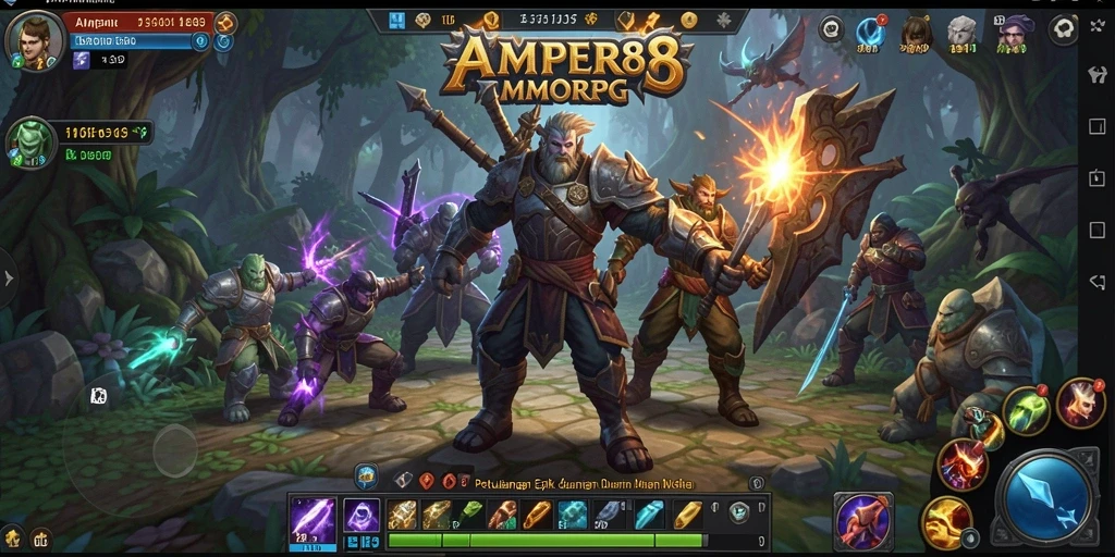 Tampilan gameplay yang seru dan penuh aksi di AMPER88.