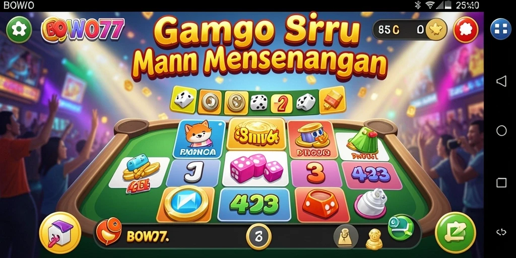 Screenshot permainan Bingo yang menampilkan antarmuka BOWO77 yang menarik.