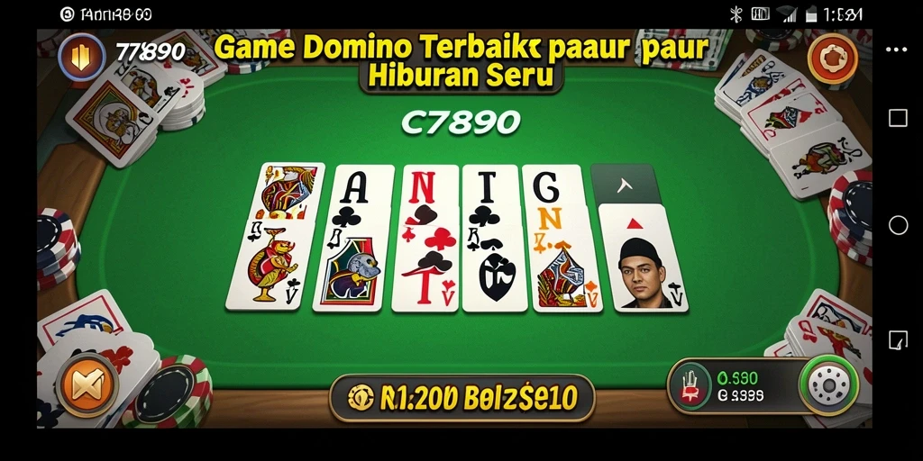 Gameplay C7890 menampilkan keasyikan bermain Domino secara online.