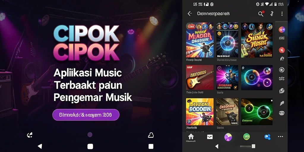 Screenshot utama gameplay aplikasi <strong>CIPOK</strong> menampilkan antarmuka modern dengan lagu-lagu terpopuler.
