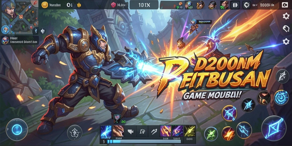 Tampilan intens dari gameplay MOBA D200M yang mendebarkan.