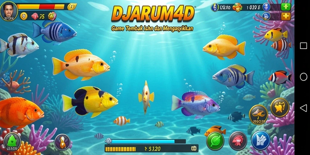 Tampilkan aksi seru dalam DJARUM4D saat menembak ikan.