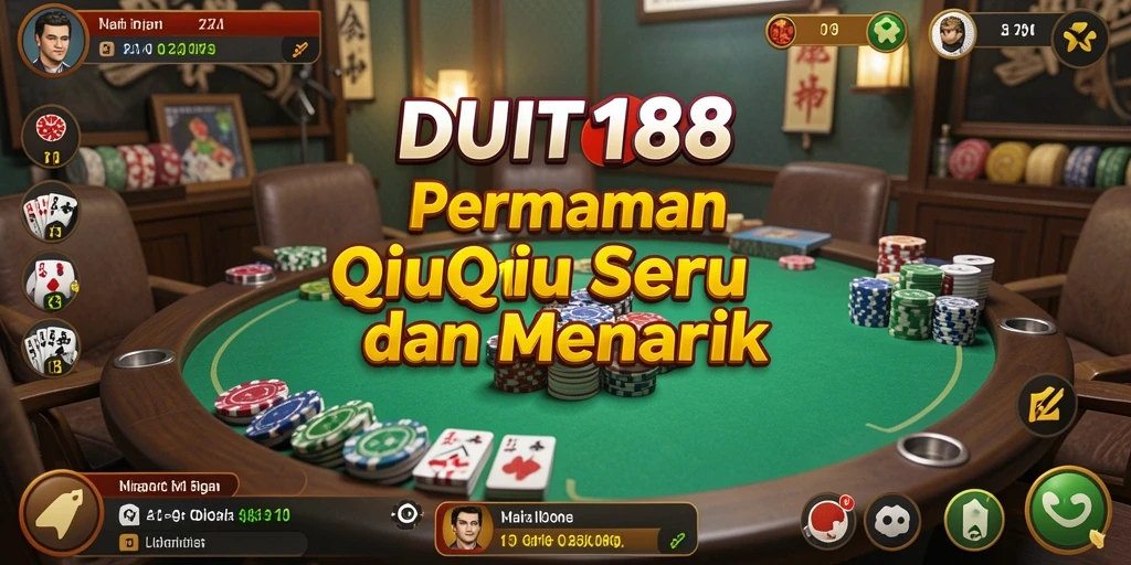 Tampilan dinamis gameplay QiuQiu yang menarik di DUIT188.