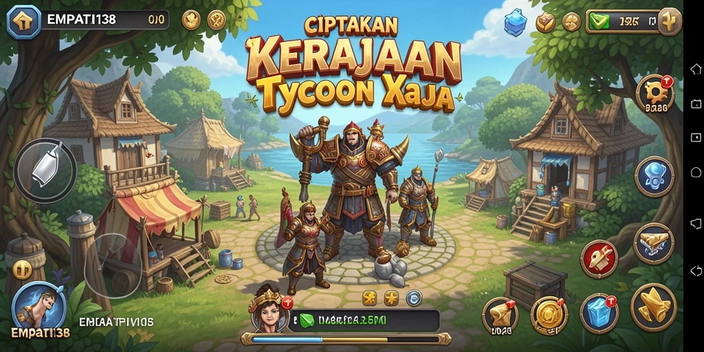 Tampilan gameplay yang menarik dalam <strong>EMPATI138</strong>, ciptakan kerajaan bisnis Anda.