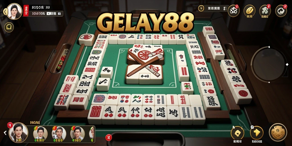 Tampilan gameplay <strong>GELAY88</strong> yang menarik dengan elemen Mahjong klasik.