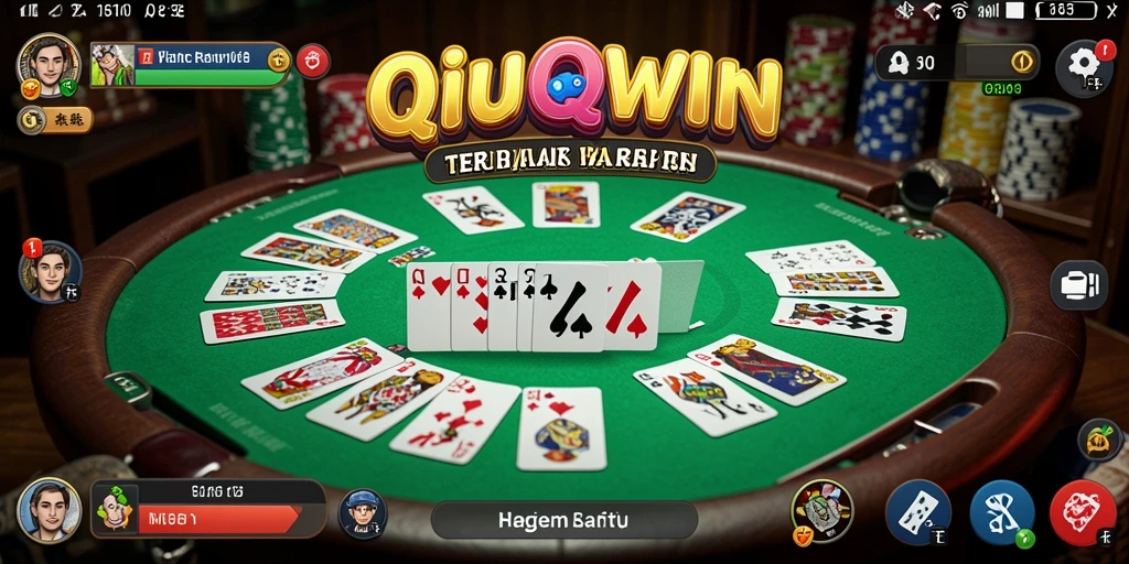 Tampilan gameplay seru dari KATAWIN saat bermain QiuQiu.