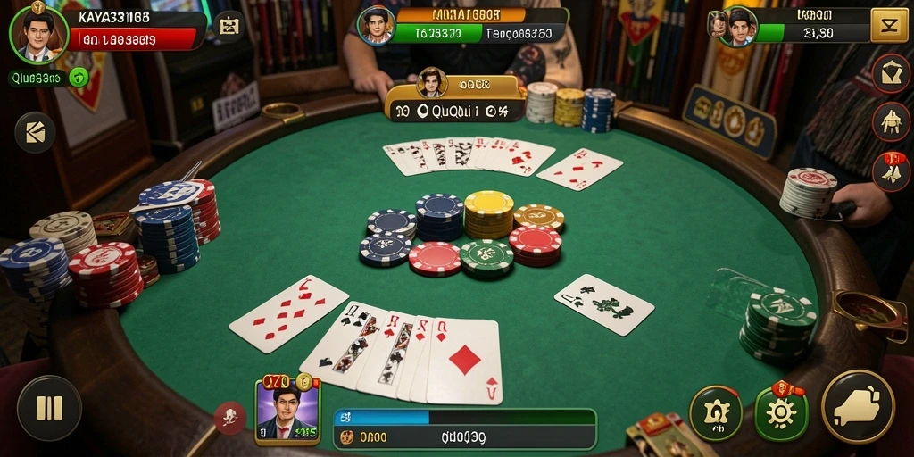 Tangkapan layar gameplay KAYA33 yang menampilkan suasana seru permainan QiuQiu.