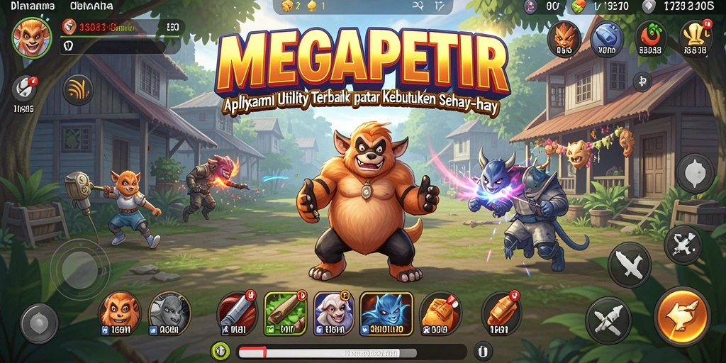 Tampilan utama MEGAPETIR dengan grafik dan notifikasi penting.