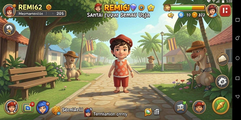 Tampilan menarik dari gameplay santai di REMI62.