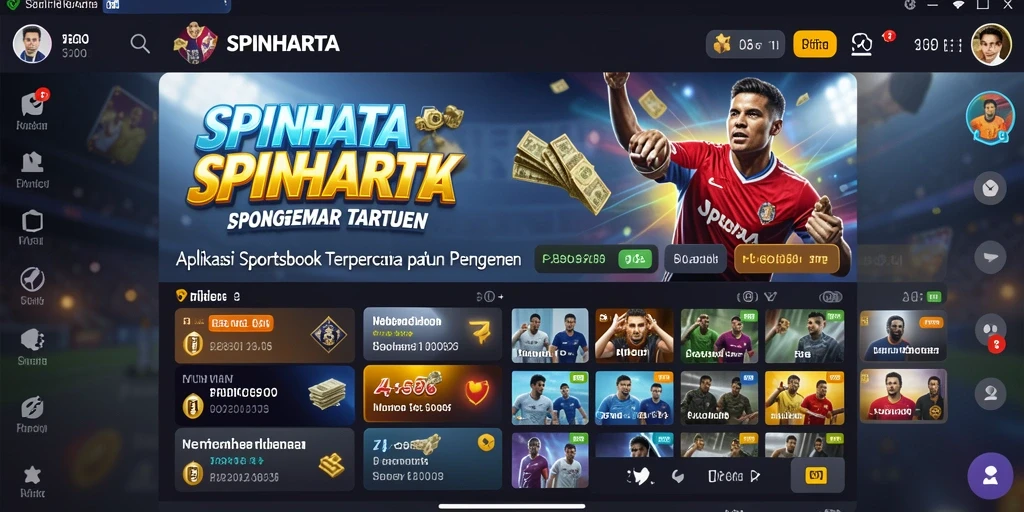 Tampilan gameplay SPINHARTA yang menarik dan interaktif.